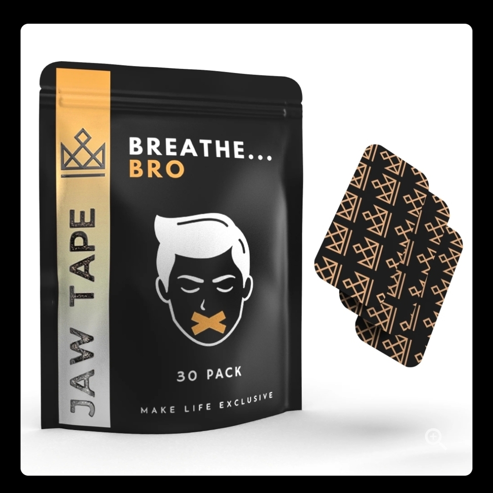 Jaw Tape 30 Pack - Black and Gold